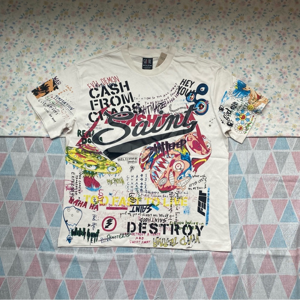 Saint Graphic Short Sleeve Tee - White